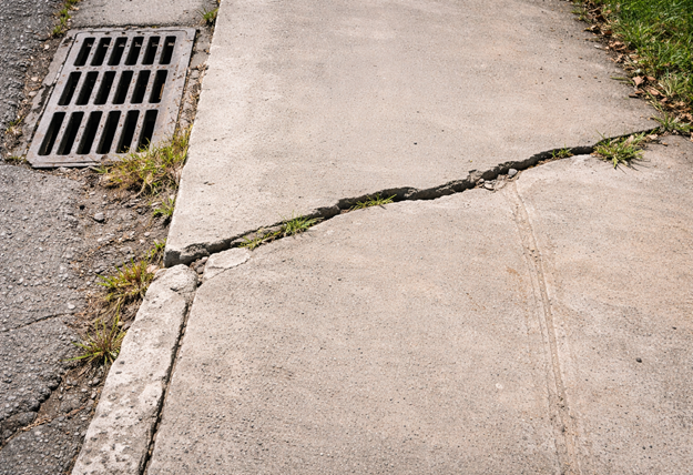 repair a sidewalk